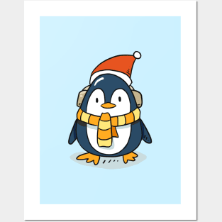 Penguin Christmas Posters and Art